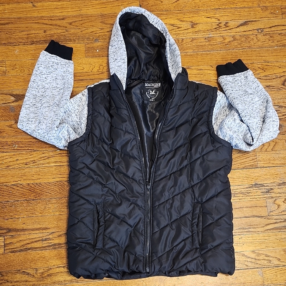 Machine MENS Black and Gray Jacket size LARGE